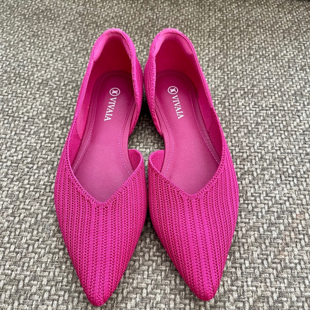 Vivaia pointed-toe D’ orsay flat shoes (Melia), size 35 Eu